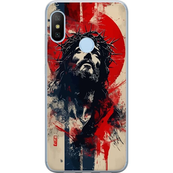 Xiaomi Mi A2 Lite Läpinäkyvä kuori Jeesus ristillä - kristillinen aihe vahvalla symboliikalla uskosta ja toivosta