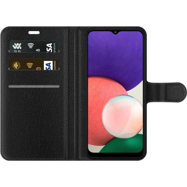 Samsung Galaxy A22 5G Lompakkokotelo Sateenkaari Panda