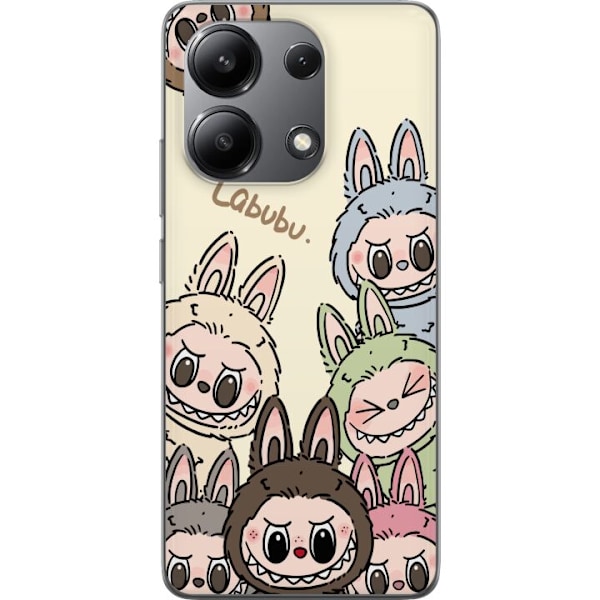 Xiaomi Redmi Note 13 4G Genomskinligt Skal Labubu Pastel Colle