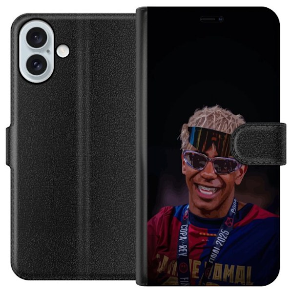 Apple iPhone 16 Plus Tegnebogsetui Lamine Yamal mobiltaske i elegant sportsdesign