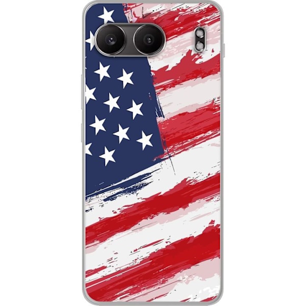 OnePlus Nord 4 Gennemsigtig cover USA Flag