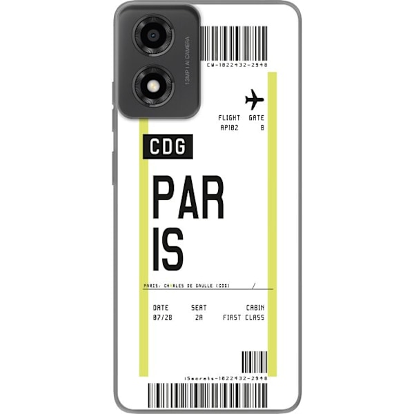 Motorola Moto E14 Gennemsigtig cover Paris