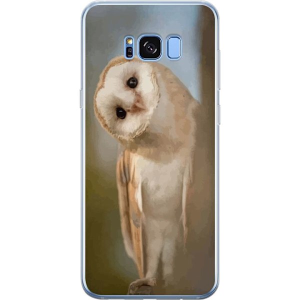 Samsung Galaxy S8+ Genomskinligt Skal Uggla Nyfiken Blick Fågelmotiv Skog Natur Grafiskt Design Populärt Motiv Djur Tema Dekoration