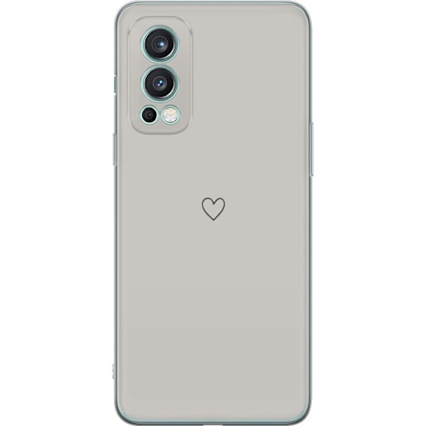 OnePlus Nord 2 5G Läpinäkyvä kuori Sydän