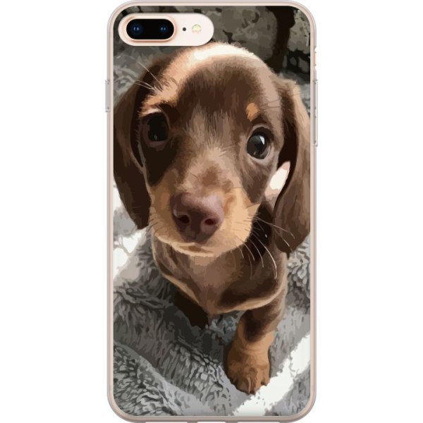 Apple iPhone 8 Plus Gennemsigtig cover Sød Hund