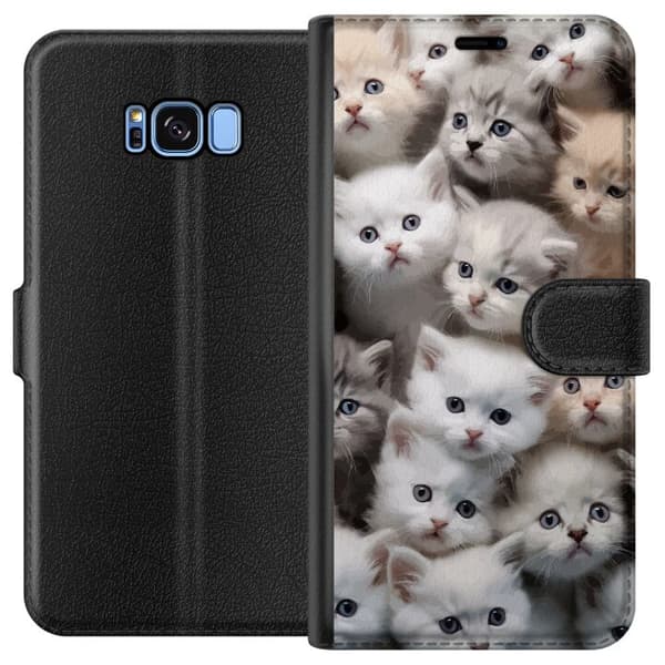 Kompatibelt Plånboksfodral till Samsung Galaxy S8 Katter