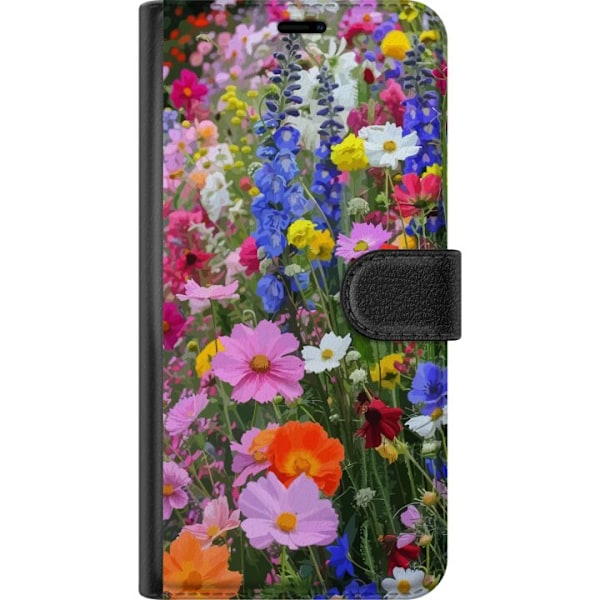 Xiaomi Poco X3 NFC Lompakkokotelo Kukkakuvioinen mobiilikuori kesäisellä niityllä ja luontomaisemalla