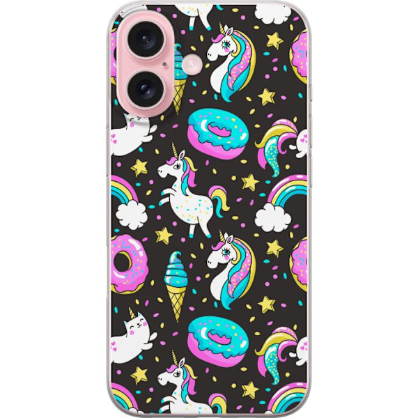 Apple iPhone 16 Gennemsigtig cover Unicorn