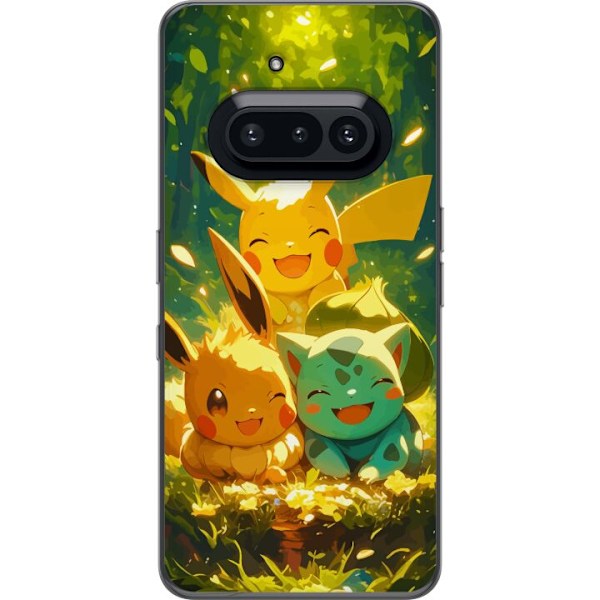Nothing Phone (3a) Genomskinligt Skal Pixelmonster spelstil – färgstark design för retroälskande gamers