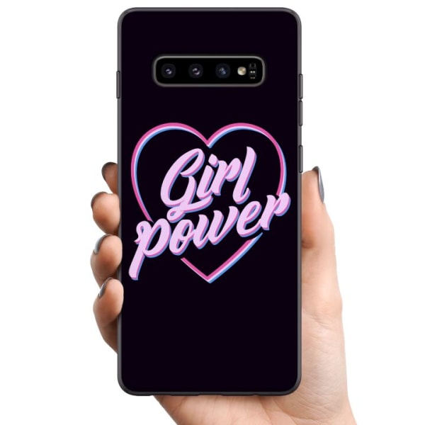 Samsung Galaxy S10 TPU Mobilskal Neon Girl Power