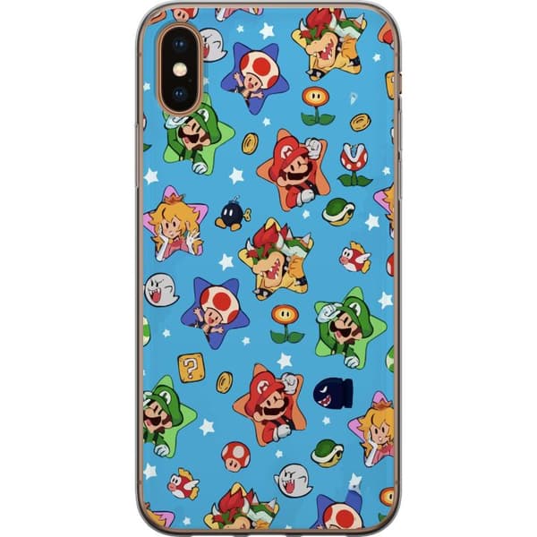 Kompatibelt Mobildeksel til Apple iPhone XS Nintendo Mario Mønster Switch-spill