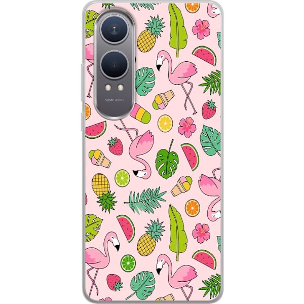 OnePlus Nord CE4 Lite Gennemsigtig cover Flamingo