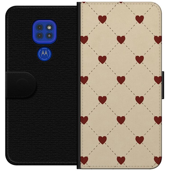 Motorola Moto G9 Play Lommeboketui Hjertegrind