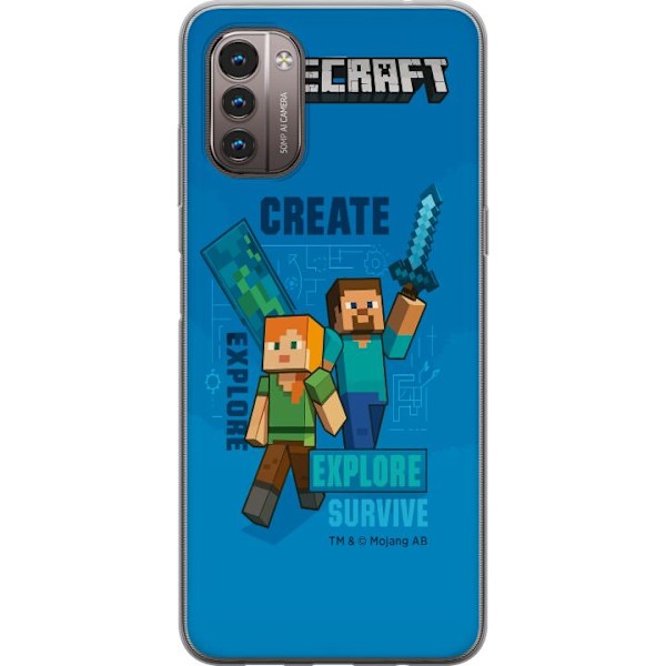 Nokia G21 Läpinäkyvä kuori Minecraft Luolastot