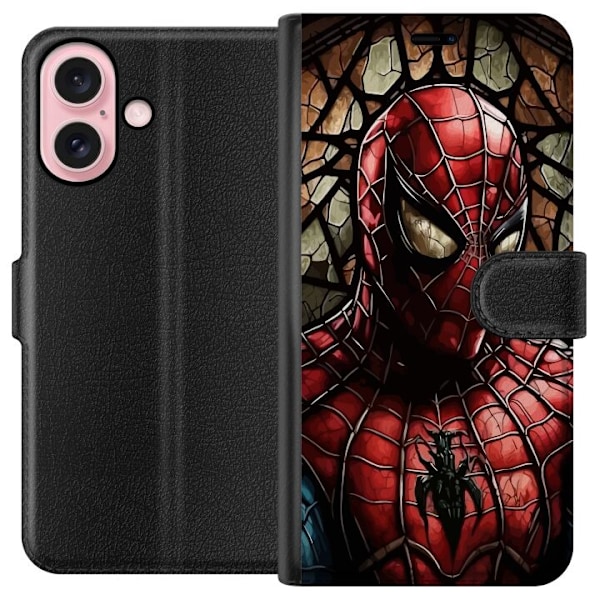 Apple iPhone 16 Lommeboketui Spiderman