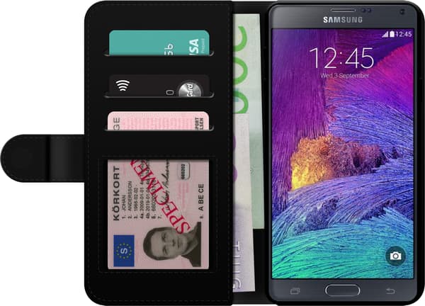 Kompatibelt Lommeboketui til Samsung Galaxy Note 4 Grön spelgroda grønn