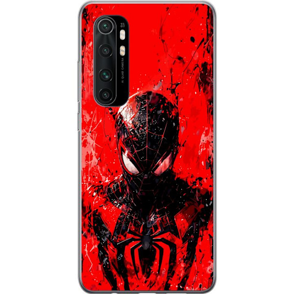 Xiaomi Mi Note 10 Lite Genomskinligt Skal Spider Man