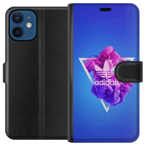 Apple iPhone 12 mini Tegnebogsetui Adidas-inspireret blåt des