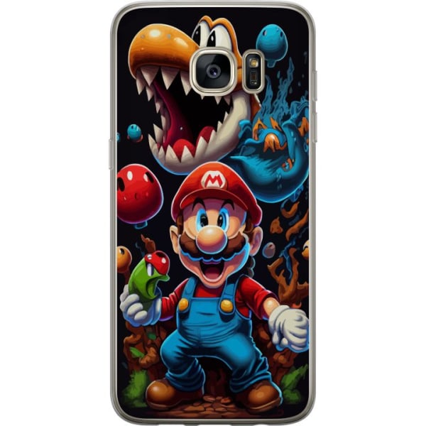 Samsung Galaxy S7 edge Gennemsigtig cover Mario og venner
