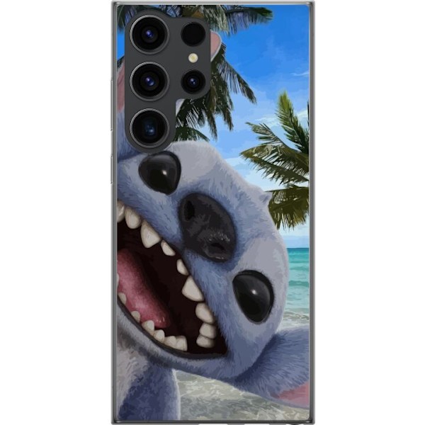 Samsung Galaxy S24 Ultra Läpinäkyvä kuori Stitch-matkapuhelinkotelo, jossa on suloiset ystävyysmaalaukset.