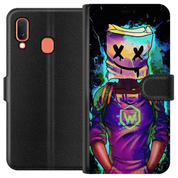Kompatibelt Lommeboketui til Samsung Galaxy A20e Fortnite Marshmello