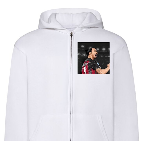 Zip-Hoodie | Huvtröja med Dragkedja för Vuxna Zlatan vit S