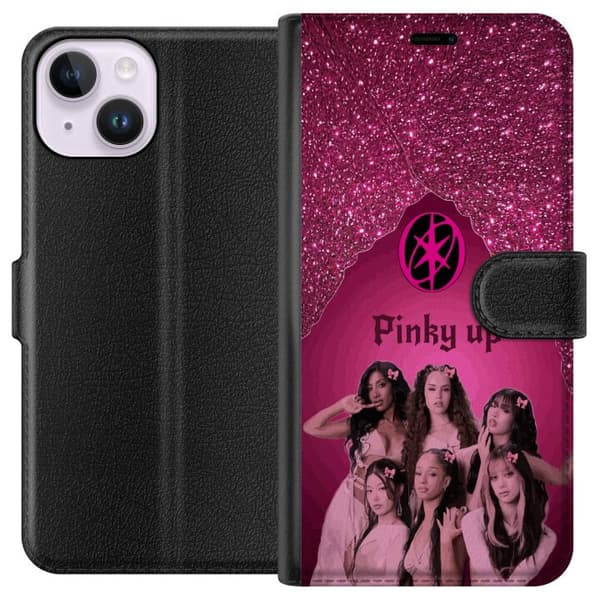 Kompatibel Tegnebogsetui til Apple iPhone 15 KATSEYE Pinky Up pink