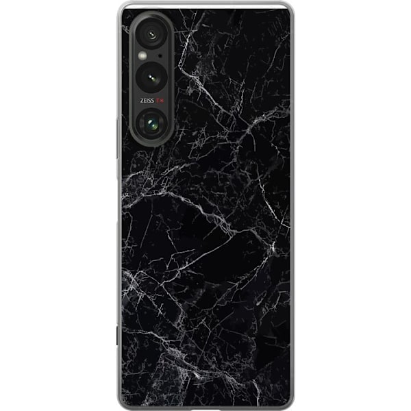 Sony Xperia 1 VI Gennemsigtig cover Marmor Sort