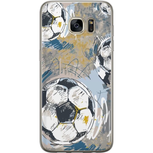 Samsung Galaxy S7 edge Genomskinligt Skal Fotboll
