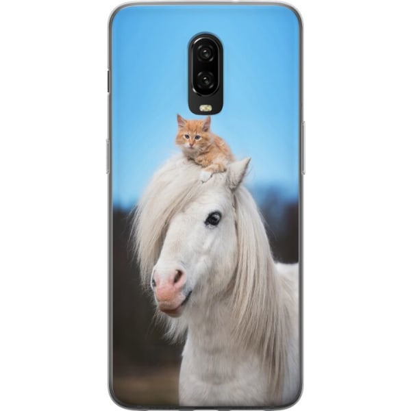 OnePlus 6T Deksel / Mobildeksel - Hest & Katt