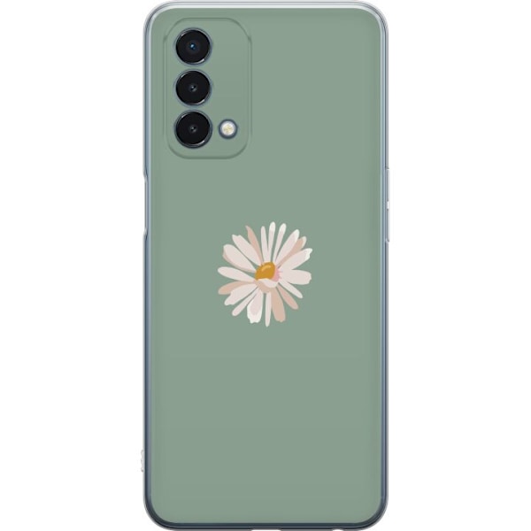 OnePlus Nord N200 5G Läpinäkyvä kuori Vihreä Minimalikukka