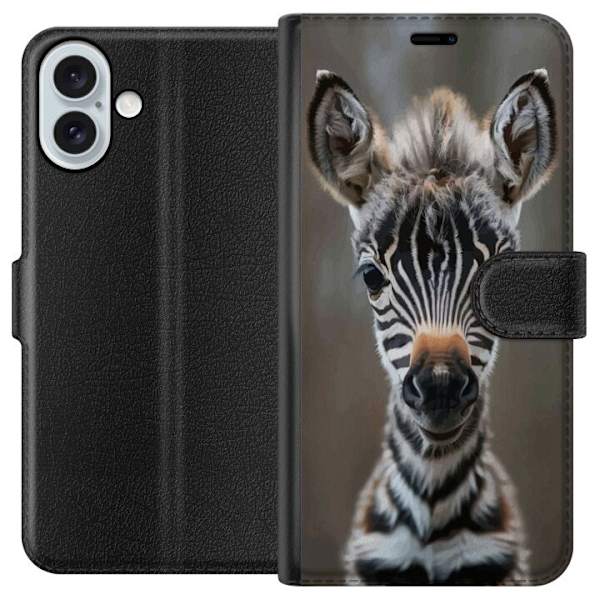 Apple iPhone 16 Plus Tegnebogsetui Giraf Dyretema Afrika Natur Grafisk Motiv Savanne Vilde Dyr Populær Vægkunst Eksotisk Tema