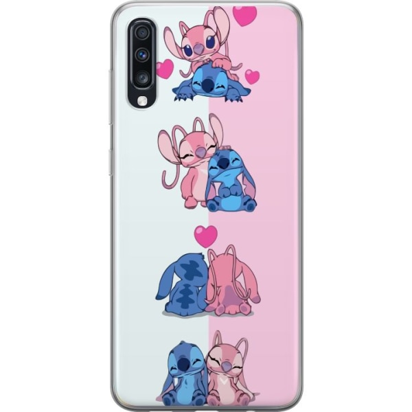 Samsung Galaxy A70 Genomskinligt Skal Lilo & Stitch