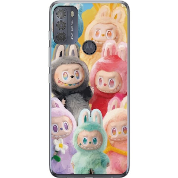 Motorola Moto G50 Genomskinligt Skal Labubu Sketch Style – H
