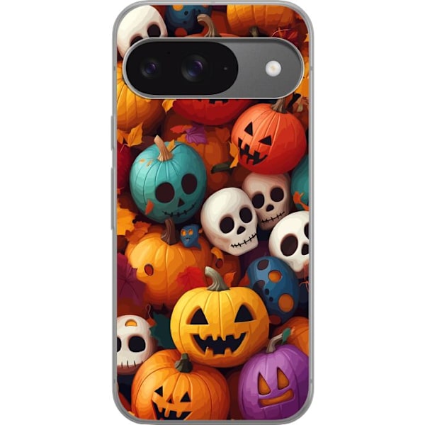 Google Pixel 9 Pro Gjennomsiktig deksel Halloween mønster 202