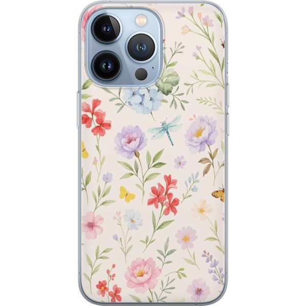 Apple iPhone 13 Pro Läpinäkyvä kuori Kukat