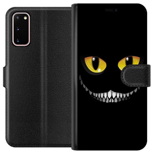 Samsung Galaxy S20 Lompakkokotelo Silmät Pimeässä Mustassa