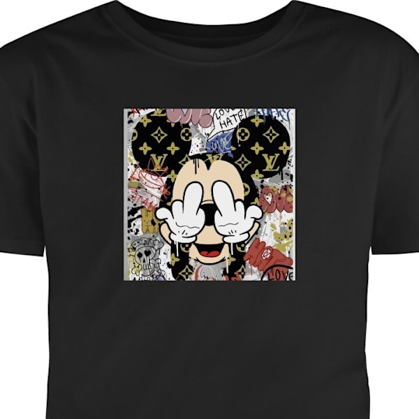 Barn-T-shirt | Bekväm T-shirt för Barn Mickey Mouse svart 2-3 År