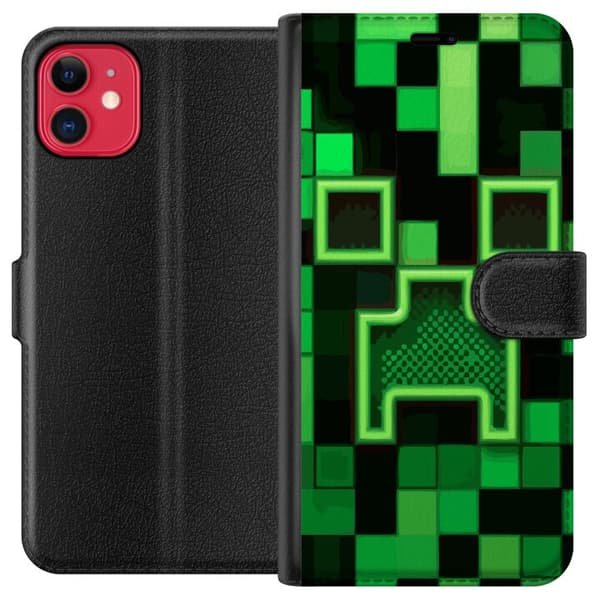 Kompatibel Tegnebogsetui til Apple iPhone 11 Minecraft