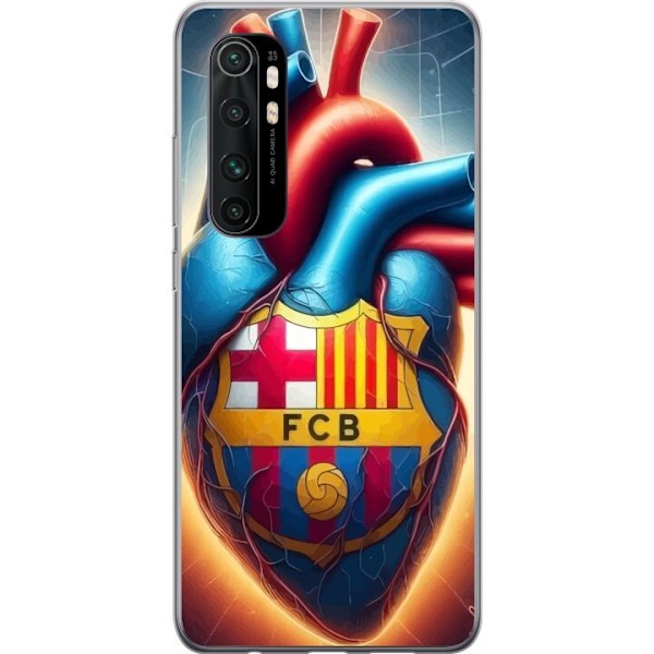 Xiaomi Mi Note 10 Lite Genomskinligt Skal FCB Hjärta