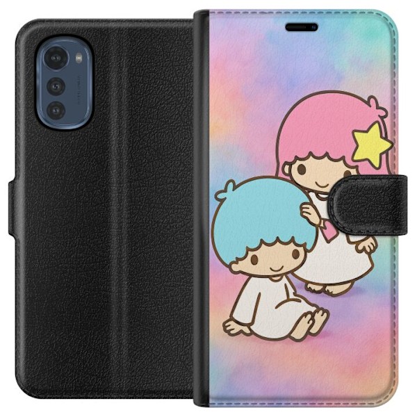 Motorola Moto E32s Lommeboketui Kawaii Sanrio Kiki Lola Little Twin Stars