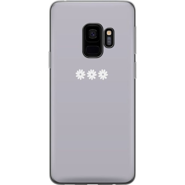 Samsung Galaxy S9 Läpinäkyvä kuori Lila Blomminimalismi - tyylikäs kukkakuva lila taustalla