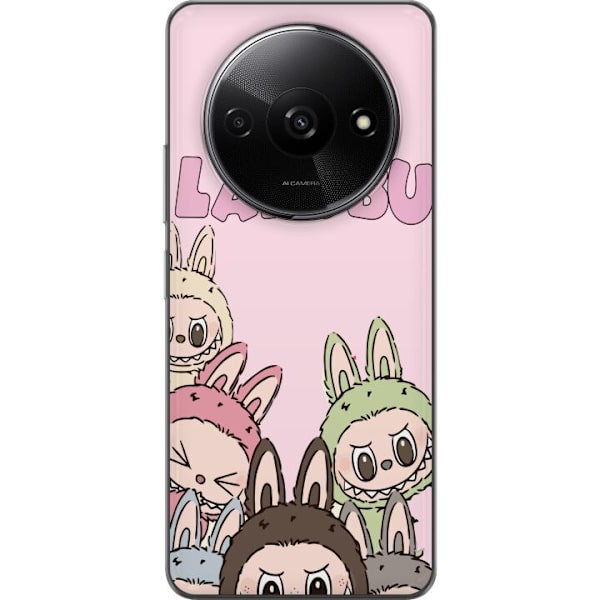 Xiaomi Redmi A3 Läpinäkyvä kuori Labubu Pop Mart Hahmot Keräilykohteet Suosittu Hahmosarja Suunnittelu Pop Mart Leikkikalutaide Aihe