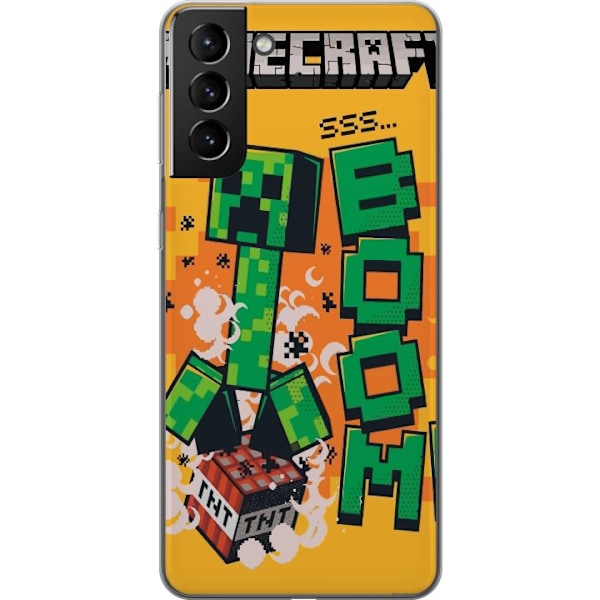 Samsung Galaxy S21+ 5G Gjennomsiktig deksel Minecraft Boom