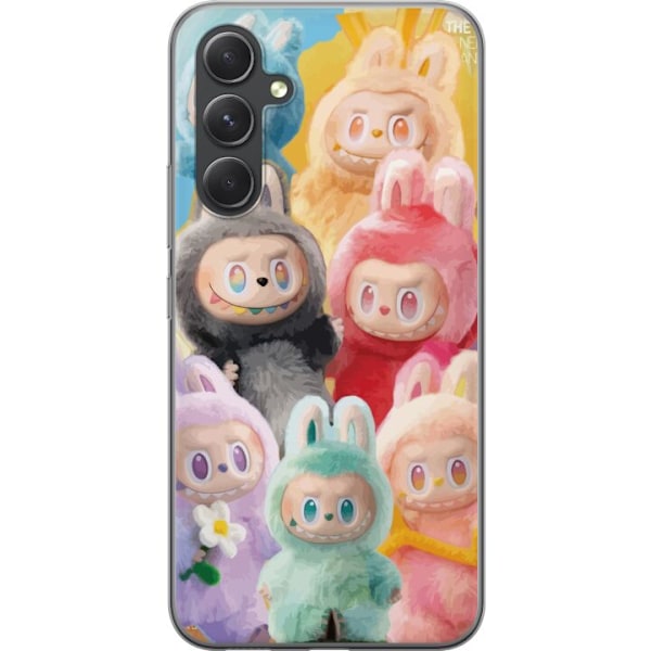 Samsung Galaxy S24+ Genomskinligt Skal Labubu Sketch Style – Handritat monster i tusch