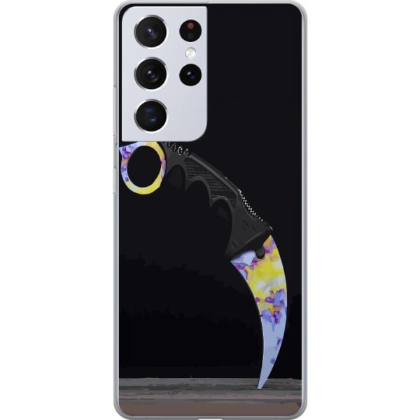 Samsung Galaxy S21 Ultra 5G Gennemsigtig cover Karambit / Butt