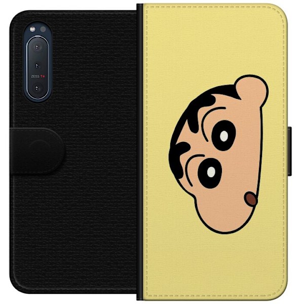 Sony Xperia 5 II Lompakkokotelo Peeking Shinchan