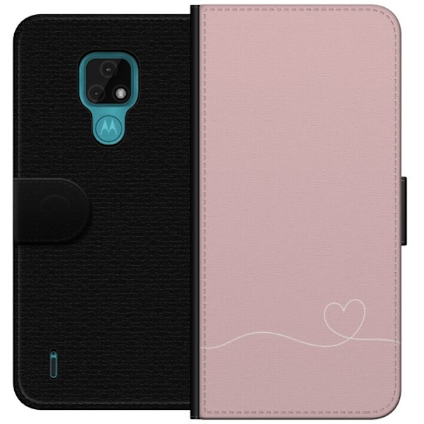 Motorola Moto E7 Lommeboketui Rosa Hjärna Design