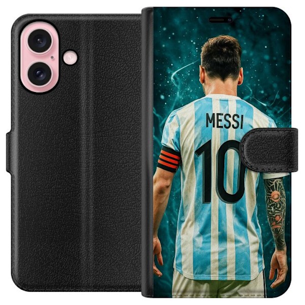 Apple iPhone 16 Tegnebogsetui Messi