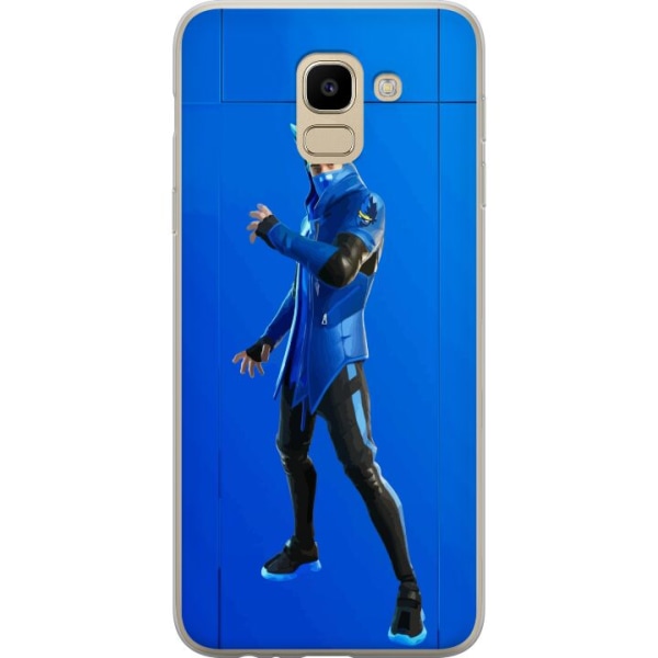 Samsung Galaxy J6 Gennemsigtig cover Fortnite - Ninja Blue